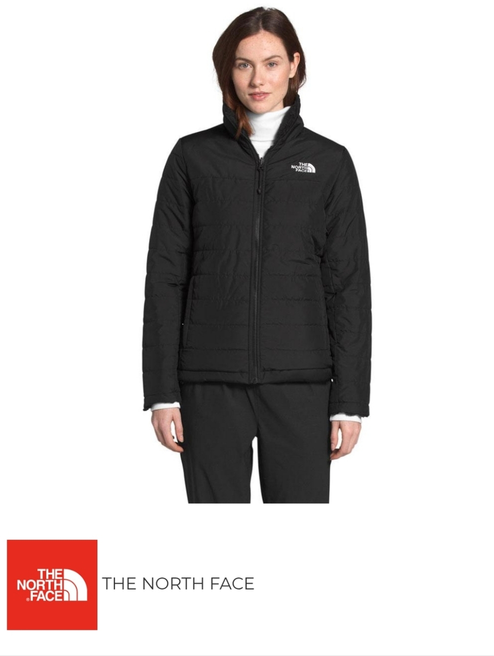 The North Face Women's Black Mossbud Insulated Reversible Jacket [Size L]